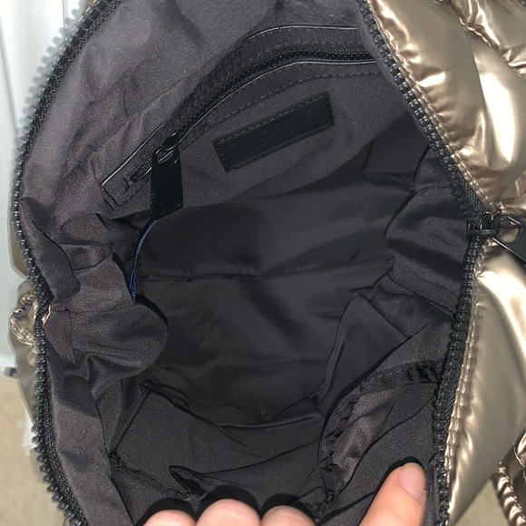 Gold / Bronze Quilted Puffer Small Handbag / Crossbody Bag - Picture 14 of 15